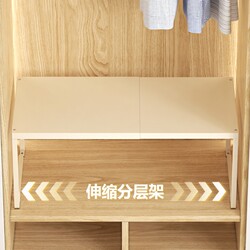 Wardrobe Partition Cabinet Carbon Steel Storage Rack Telescopic Layered Shelf Storage Organizer for Clothes Cabinet Divider