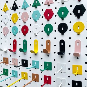
Hole board accessories hook 6mm round hole hook iron metal color hook wall shelf storage hook