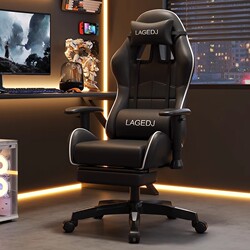 E-Sports Chair, Comfortable Home-Use Reclining Student Gaming Chair, Computer Chair, Long-Sitting Ergonomic Chair with Adjustable Armrests