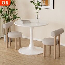 Round table coffee table balcony tulip negotiation table coffee dining table side table simple internet celebrity small table living room art
