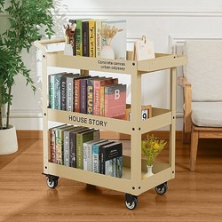 Industrial style oil painting coffee cart with wheels