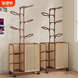 Multifunctional Basketball Storage Rack, Household Badminton Racket and Volleyball Storage Basket, Movable Yoga Mat Storage Rack, Football