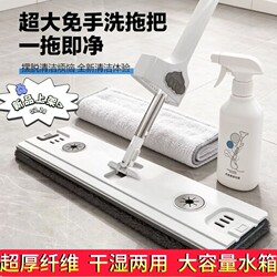2026 Hands-Free Mop for Home Use, One-Step Cleaning, Lazy Mop, Can Add Liquid, Dual-Use for Dry and Wet, Flat Mop with Extendable Handle