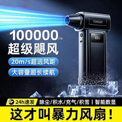 Powerful Handheld Turbo Fan with Brushless Motor for Car Washing, Water Blowing, Snow Blowing, High-Power Dual-Purpose Blower and Vacuum Cleaner, High-Speed Outdoor Ultra-Powerful Strong Wind Fan