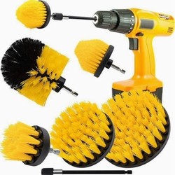 New Electric Drill Brush 6-Piece Set Small Brush Car Cleaning Brush Set Kitchen Bathroom Floor Cleaning Drill Brush Set