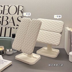 Led Beauty Mirror with Lights, Shell-Shaped, 70% off Foldable Desktop Vanity Mirror for Dormitory, Adjustable Lighting