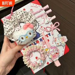 New Style Cute Cat Bow Tie Ins Duckbill Clip Cartoon Hair Accessory for Girls, High Elasticity Cat Animal Hair Ornament