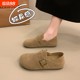 
Can wear pregnant women's Birken Shoes for two women's 2025 new autumn one-footed Boken single shoes casual bean doude loafer shoes
