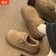 Birkenstock cotton shoes for women winter plus velvet outer wear 2024 new slip-on thick sole heightening bread shoes snow boots plush