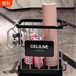 Yoga mat storage basket badminton basketball storage rack with wheels removable sports and fitness equipment storage basket