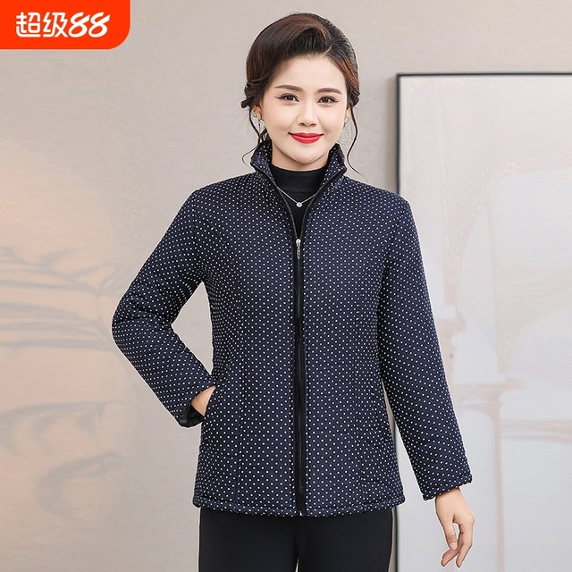 Middle-aged and elderly mothers' lightweight cotton-padded jackets, stain-resistant cotton-padded clothes for women, new elderly cotton-padded jackets, lightweight cotton-padded clothes for outer wear quality