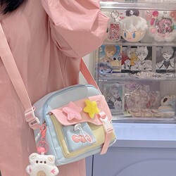 Cute Student Travel Bag for Girls, Dopamine-Style Versatile Crossbody Small Bag, Lightweight Phone Bag, Large Capacity Shoulder Bag