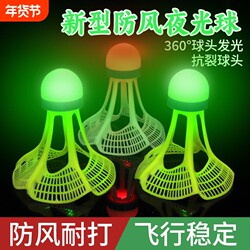 Windproof, Luminous, Non-Rebound Plastic Badminton Balls, 3 Pieces, 6 Pieces, Luminous Nylon, Durable Rubber Balls, Genuine High Elasticity