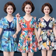 Swimsuit female mother style middle-aged and elderly people split belly covering large size slimming hot spring skirt swimsuit