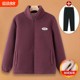 Middle-aged and elderly women's fleece jacket grandma plus velvet cotton coat old man mother spring lamb velvet sweatshirt
