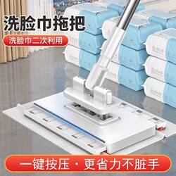 Cloth Mop, Face Towel, Cleaning Cloth, Automatic Clip-On, Extended Mini, Hands-Free Washing, Lazy Household Cleaning, Flat Absorbent