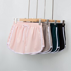 Women's Summer Sports Shorts, Loose Fit, Quick-Dry, Wide-Leg, High-Waisted, Trendy, Plus-Size, for Running, Gym, and Loungewear