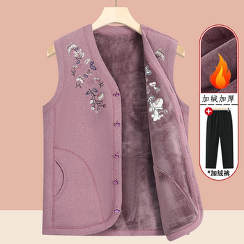 
Middle-aged and elderly thickened sleeveless style vest for winter