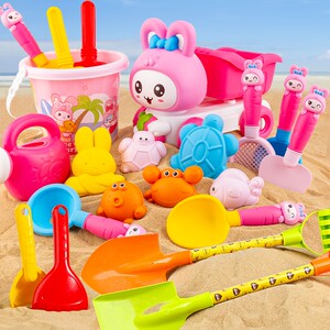 
Rabbit beach toys sand tool set shovel children outdoor kindergarten rushing sea to play with sand bucket girl