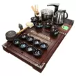 Khay trà gỗ nguyên khối, bộ ấm trà, ấm đun nước hoàn toàn tự động gia đình, bộ bàn trà Kung Fu hoàn chỉnh, biển trà đơn giản bo ban tra dien Bàn trà điện