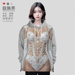 3D Realistic Female Sexy Lingerie Body Pattern Plus-Size Hooded Sweatshirt Unisex Hoodie Design Unbounded