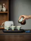 Xiyuanji Ge Lò vẽ tay du lịch ngoài trời bộ trà di động một nồi ba ly nhanh cốc uống trà bộ ấm pha trà hoa cúc Trà sứ