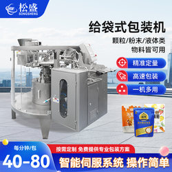 Fully Automatic Bag-Feeding Packaging Machine for Granules, Powders, and Sauces, Automatic Metering Packaging Machine, Suitable for Multiple Materials
