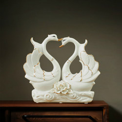 Bedroom Swan Ceramic Ornaments, Living Room Coffee Table, Desktop Tv Cabinet, Entrance Hall, Wedding Creative Gifts, Room Decoration