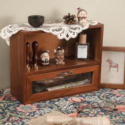 ins Wooden Cabinet Creative Vintage Desktop Office Storage Box Drawer-Type Cosmetic and Perfume Organizer Rack