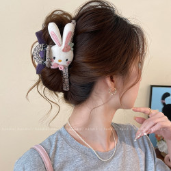 Cute Cartoon Rabbit Hair Clip for Women 2026 New Model Unique and Beautiful Shark Clip High-End Hairpin Hair Accessory