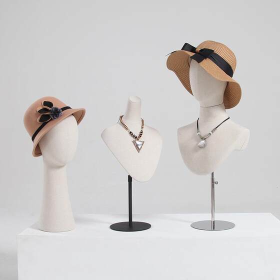 
Scarf for women's cloth head mold chest clip necklace jewelry hand jewelry store window display prop model display stand