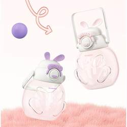 Summer milk tea plastic cup portable large-capacity sports water bottle new super cute rabbit big belly straw water cup set