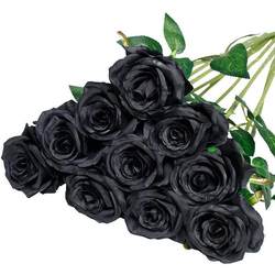 Cross-border new product dark black party simulation roses Thanksgiving Christmas artificial simulation plants Halloween decoration