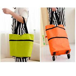 Direct sales portable folding shopping bag Oxford cloth portable shopping cart Shopping grocery shopping hand-pull cart