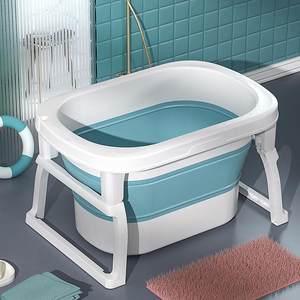 
Baby and toddler bathtub, swimming thickened bathtub, detachable bath stool, foldable baby bathtub, customized