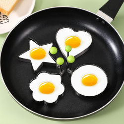 Stainless steel egg fryer creative kitchen gadget heart-shaped star handmade mold gadget egg large size