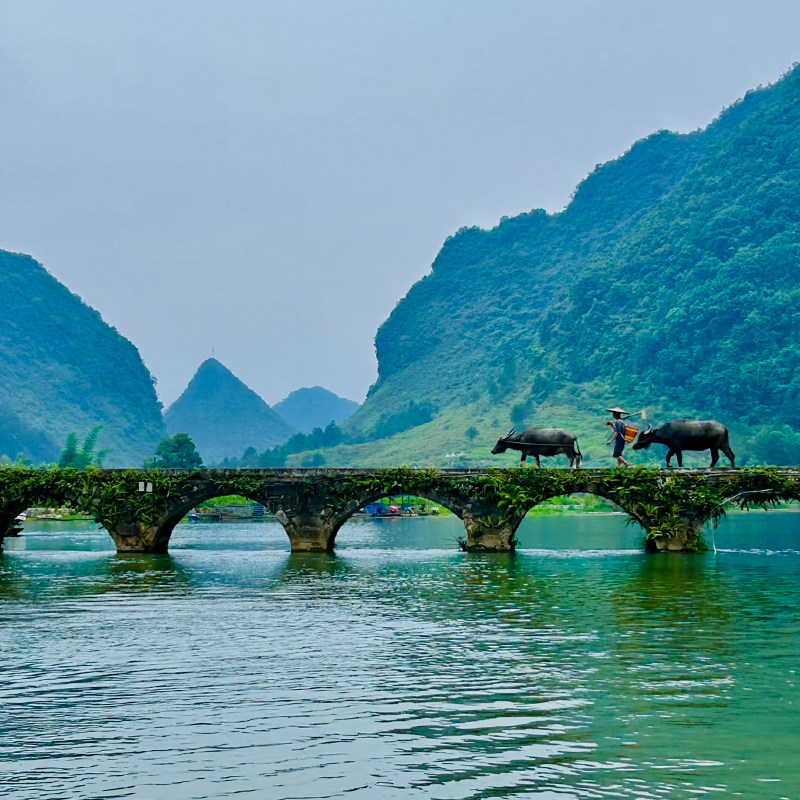 崇左百色旅游3天2晚德天瀑布通灵峡谷鹅泉明仕田园峒那屿湾跟团游