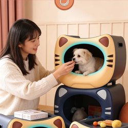 Cat House, Stray Cat Shelter, Cat Nest for All Seasons, Universal Puppy Nest, Winter Open-Type Semi-Enclosed Nest, Waterproof Pet Nest