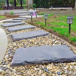 Shanghai Natural Bluestone Slate Stepping Stone Foot House Courtyard Floor Tiles Garden Lawn Paving Stone Asymmetrical Stepping