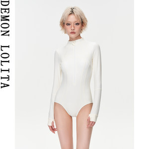 
Women's swimsuit 2026 new long-sleeved professional sun protection slimming belly cover surfing one-piece quick-drying suit diving suit jellyfish suit