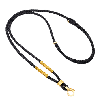 Jade pendant necklace rope hand-woven buckle with rope