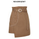 MAXRIENY with a chip high -waist pencil skirt autumn skirt denim skirt retro autumn dress
