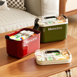 Household Medicine Box Large-Capacity Compartmentalized Storage Box Portable Medicine Organizer Double-Layer Storage Rack Medicine Box