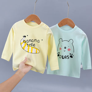 Baby long -sleeved T -shirt Boys Girls Broken Shirt Spring and Autumn Winter Broken Baby Baby Baby Autumn Clothing Cotton Underwear
