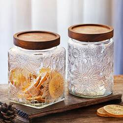 Glass Sealed Jar, Food-Grade Snack and Dried Fruit Storage Jar, Candy and Tea Jar, White Sugar Storage Jar, Tea Leaf Storage Jar