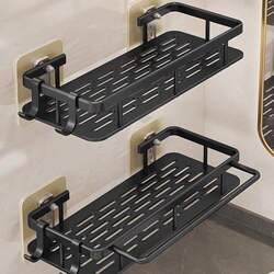 No-Drill Bathroom Storage Rack, Bathroom Shelf, Toilet Washroom Shower Room Sink Wall-Mounted Storage Rack