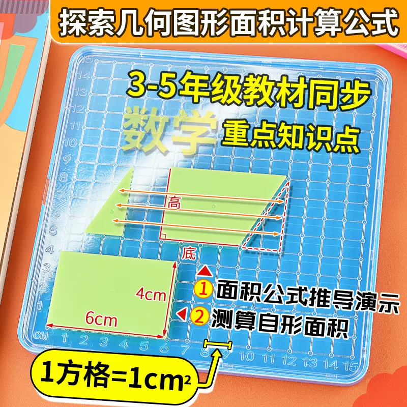平行四邊形的面積教具學習盒幾何梯形多邊形面積公式推導演示教具