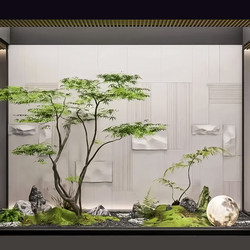 High-End Artificial Maple Tree, Horse-Dranker Tree, Indoor Fake Tree, Green Plant Landscaping Decoration, Large Banyan Tree, Simple Window Display Plant