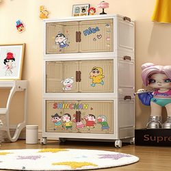 Installation-Free Storage Cabinet Locker Home Children's Wardrobe Baby Clothes Locker Snack Toy Storage Box