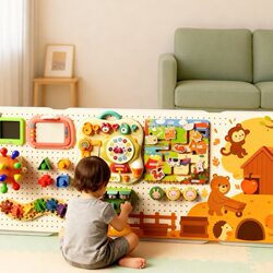 Busy Board Hole Board Fence Montessori Early Education diy Accessories kids Baby 1 Birthday Party Toy Baby Puzzle Edition